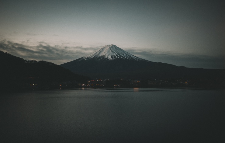 Japan monte Fuji in bianco e nero