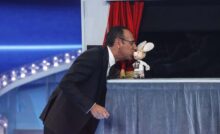 Carlo Conti con Topo Gigio